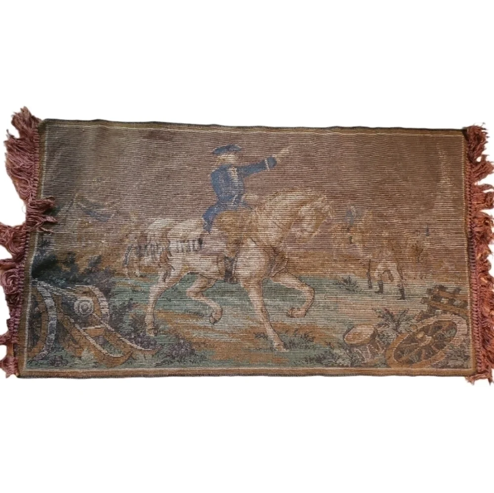 Mid Century Tapestry with Fringe Revolutionary War